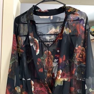 Sheer black floral Soft Surroundings dress